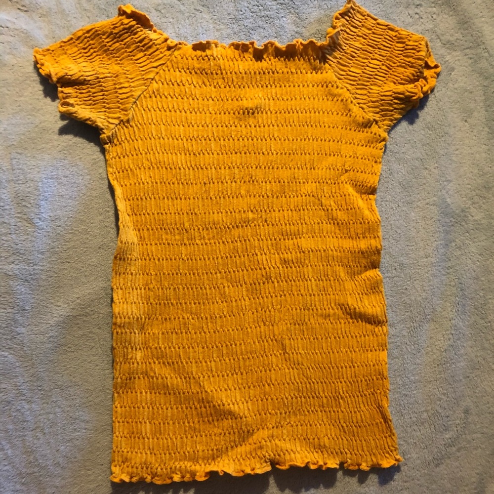 Off the Shoulder Yellow Shirt